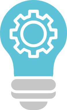 İş Zekası Sembolü İki Renk Simgesi