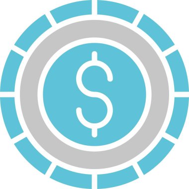 Para Kabartması İki Renk Simgesi