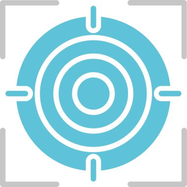 Hedef Glyph İki Renk Simgesi