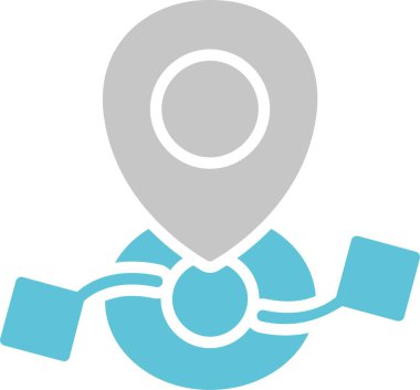 Vektör Kabartması İki Renk Simgesi