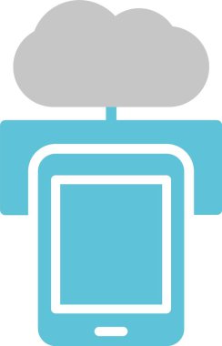 Bulut Ağı Kabartma İki Renk Simgesi