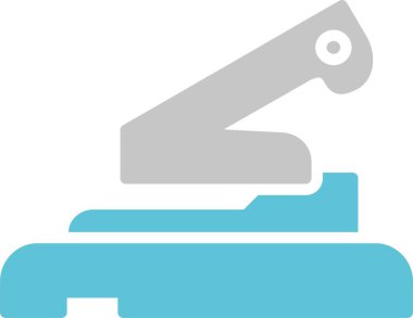 Delik Yumruklayıcı Sembol İki Renk Simgesi