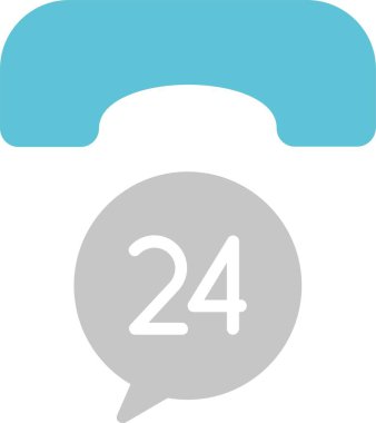 Yardım Hattı Kabartma İki Renk Simgesi