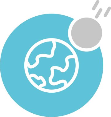 Meteor Kabartması İki Renk Simgesi