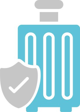 Bagaj Sigortası Kabartma İki Renk Simgesi