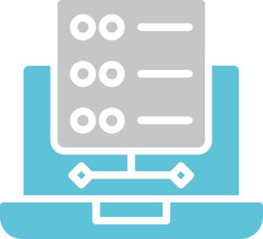 Veri Kabartması İki Renk Simgesi