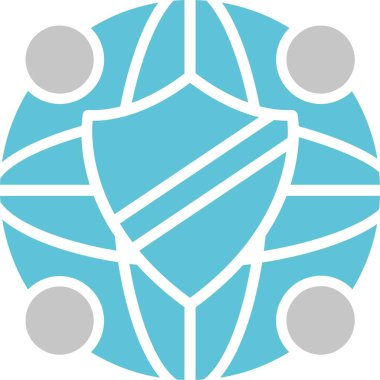 Ağ Kabartması İki Renk Simgesi