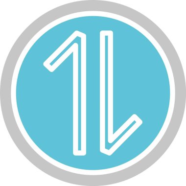 Yukarı Okun Kabartması İki Renk Simgesi