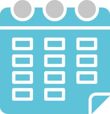 Takvim Kabartması İki Renk Simgesi