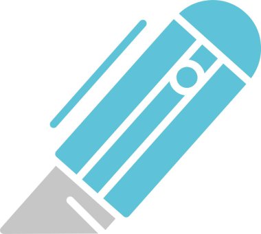 Kesici Kabartma İki Renk Simgesi