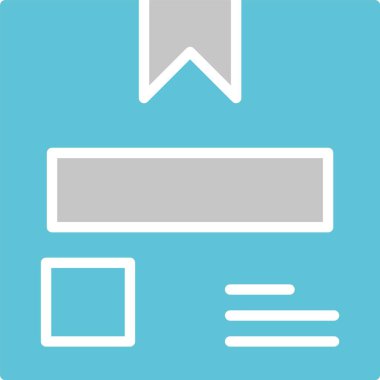 Teslimat Kutusu Kabartması İki Renk Simgesi