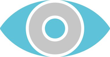 Göz Kabartması İki Renk Simgesi