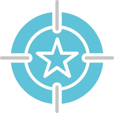 Hedef Glyph İki Renk Simgesi