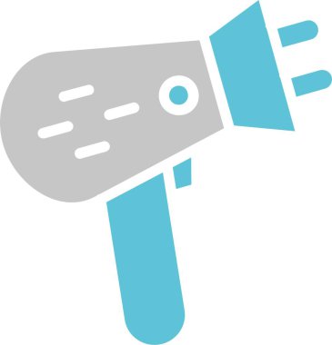 Saç kurutma kabartması İki Renk Simgesi