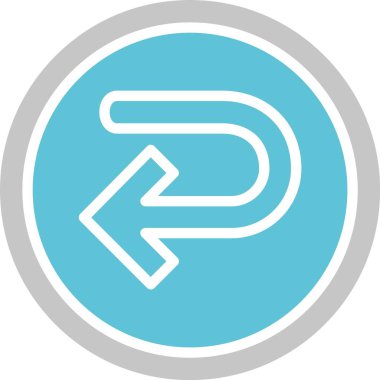 Sola Oku Çevir 2 Renk Simgesi Simgesi