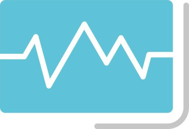 Ecg Okuma İki Renk Simgesi Simgesi