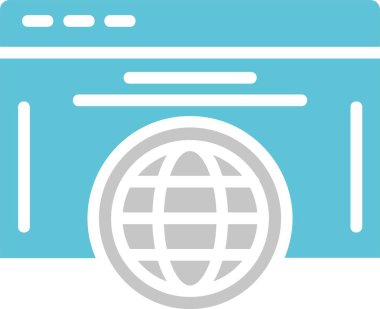 Web Kabartma İki Renk Simgesi