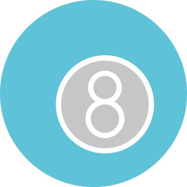 Bilardo Kabartması İki Renk Simgesi