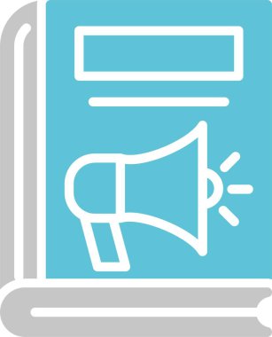 Ses Defteri Vektörü İki Renk Simgesi