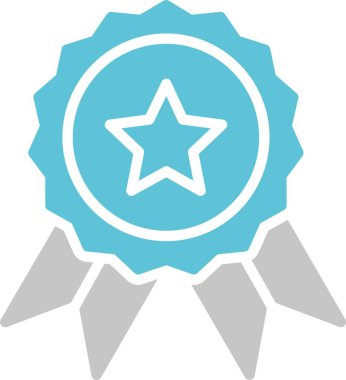 Rozet Kabartması İki Renk Simgesi