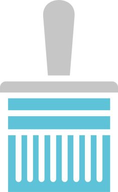 Fırça Kabartması İki Renk Simgesi