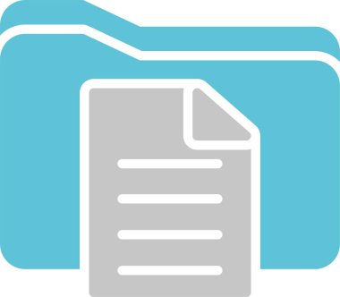 Dosya Dizini Kabartma İki Renk Simgesi