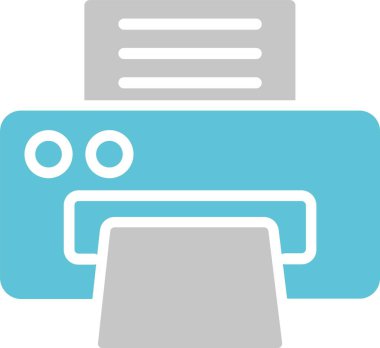 Yazıcı Kabartması İki Renk Simgesi