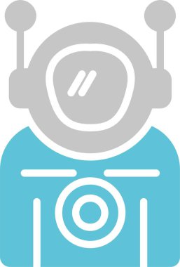 Astronot Sembolü İki Renk Simgesi