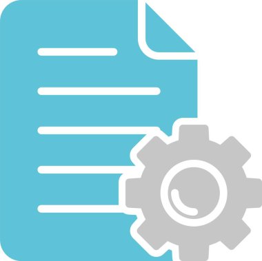 İçerik Yönetimi Kabartması İki Renk Simgesi