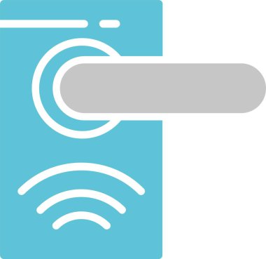 Akıllı Kapı Sembolü İki Renk Simgesi