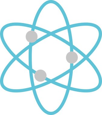 Atom Kabartması İki Renk Simgesi