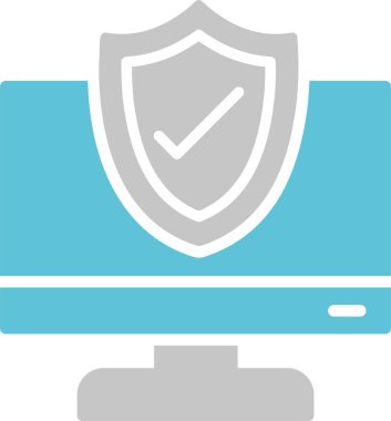 Bilgisayar Sigorta Kabartması İki Renk Simgesi