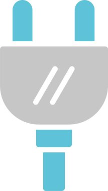 Elektrik Eklentisi Kabartması İki Renk Simgesi