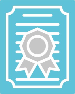 Diploma Kabartması İki Renk Simgesi