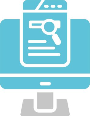 Araştırma Kabartması İki Renk Simgesi