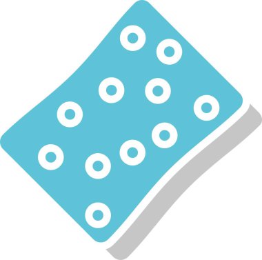 Sünger Kabartması İki Renk Simgesi