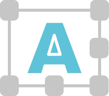 Metin Kabartması İki Renk Simgesi