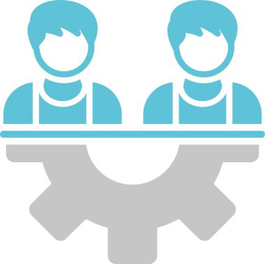 Takım çalışması Glyph İki Renk Simgesi