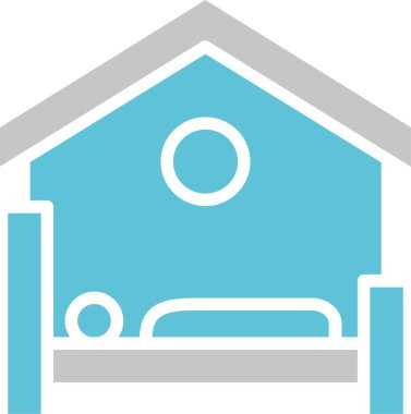 Konaklama Kabartması İki Renk Simgesi