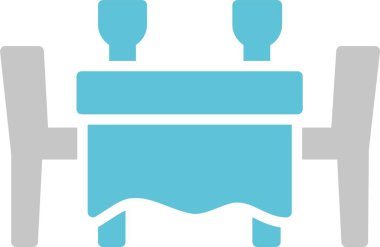 Restoran Sembolü İki Renk Simgesi