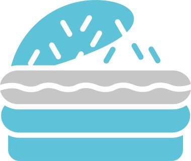 Burger Glyph İki Renk Simgesi