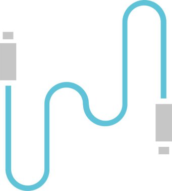 Kablo Sembolü İki Renk Simgesi