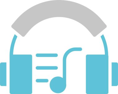 Müzik Kabartması İki Renk Simgesi