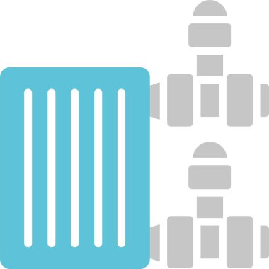 Radyatör Kabartması İki Renk Simgesi