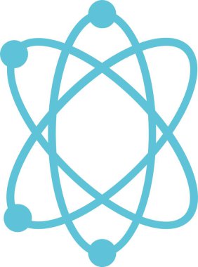 Atom Enerjisi Kabartması İki Renk Simgesi