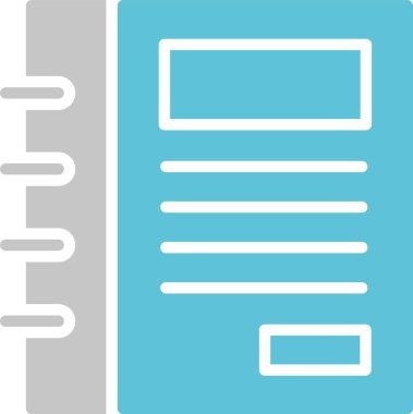 Günlük Kabartması İki Renk Simgesi