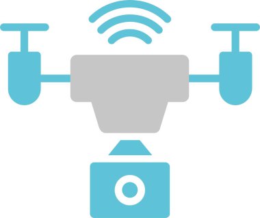 Drone Glyph İki Renk Simgesi