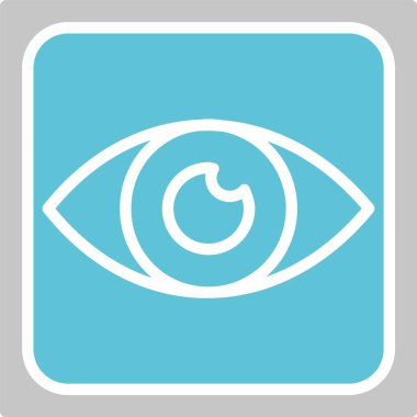 Retina Kabartması İki Renk Simgesi