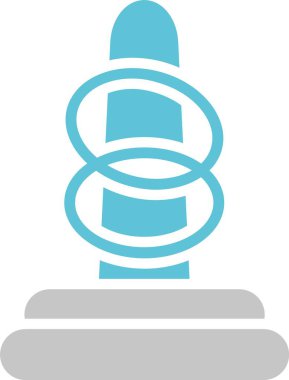 Halka Dökme Kabartması İki Renk Simgesi