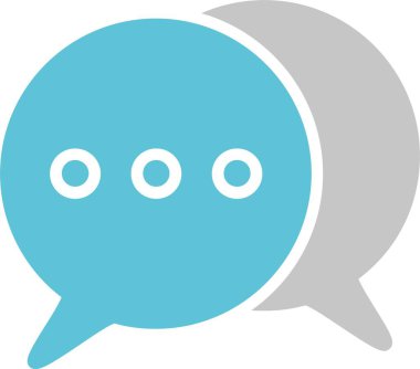 Chat Glyph İki Renk Simgesi